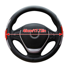 Luxury Reflective Leather 38cm Car Vans Steering Wheel Cover Non-Slip Breathable