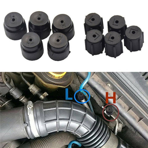 10* New AC System Charging Port Service Caps R134a 13mm+16mm High Low Side Cap