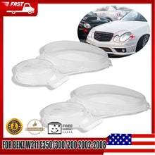 For Benz W211 E350/300/200 2002-2008 Headlight Lens Replacement Cover Left+Right