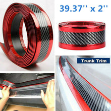 Car Interior Accessories Door Panel Red Carbon Fiber Vinyl Wrap Sticker Cover