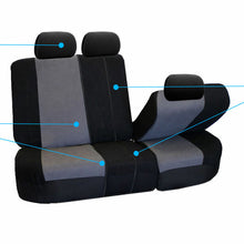 Seat Covers Premium Fabrics Universal Fitment Gray Black For Auto Car SUV Van