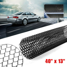 Black Aluminum Mesh Grille Cover Car Bumper Fender Hood Vent Grill Net Accessory