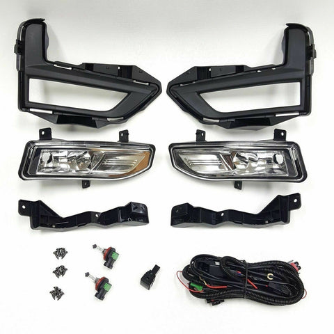 Clear Lens Fog Lights For 2017-2020 Nissan Rogue S SL SV with Switch Bezel Wires