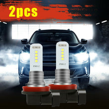 2x Universal H8 H9 H11 LED Fog Driving Light 6000K Super Bright Bulbs DRL White