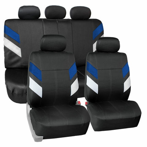 Auto Seat Covers Neoprene Waterproof for Auto Car SUV Van Full Set Blue
