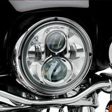 75W 7" LED Projector Headlight + Passing Lights Fit for Harley Touring Chrome