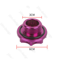 JDM LEAF Racing Purple Engine Oil Filler Cap Oil Tank Cover Aluminium For TOYOTA