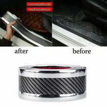 Car Sticker Carbon Fiber Look Styling Door Sill Protector Decor Trim Accessories