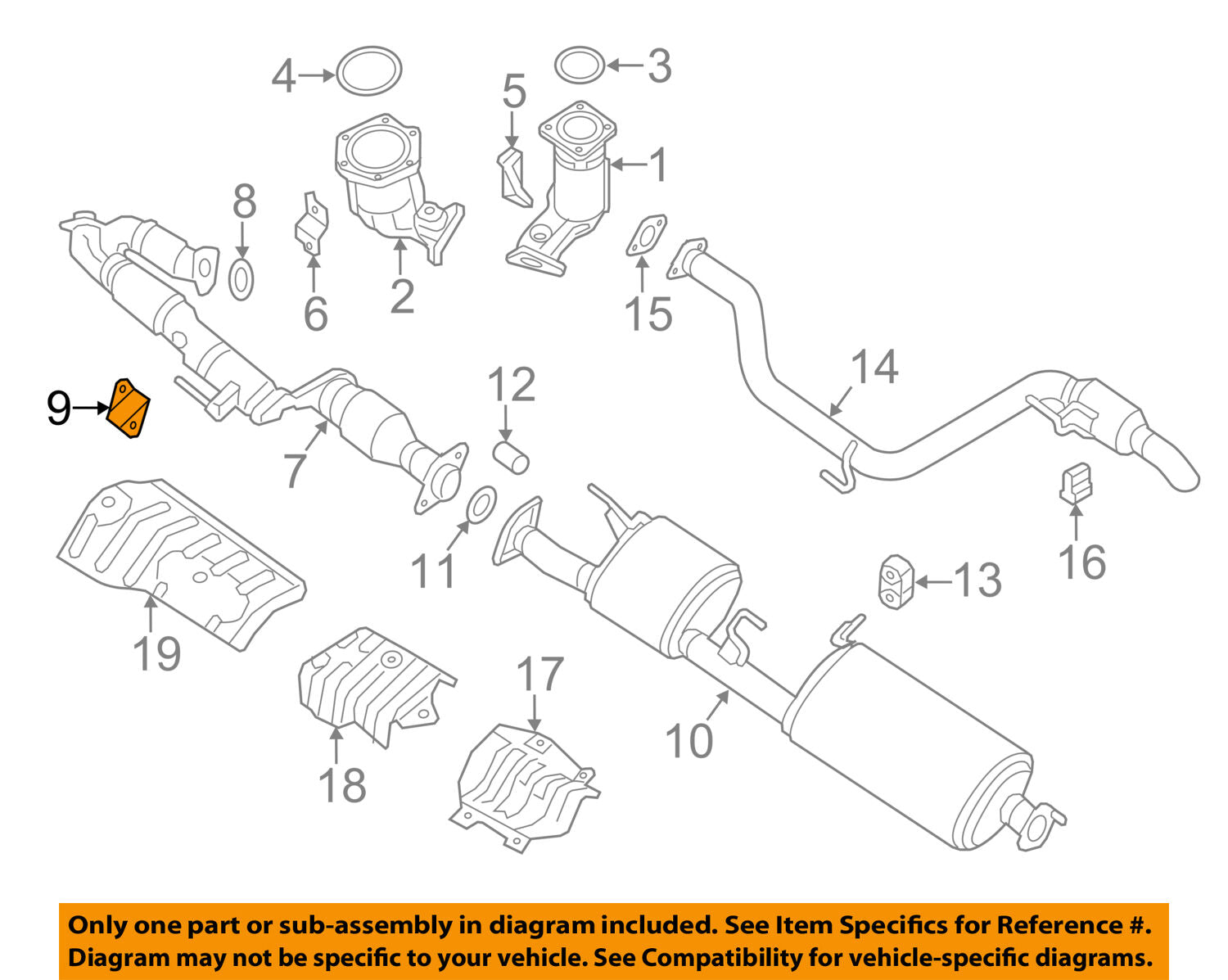 NISSAN OEM Exhaust-Front Pipe Mount Cushion 206111AA2A