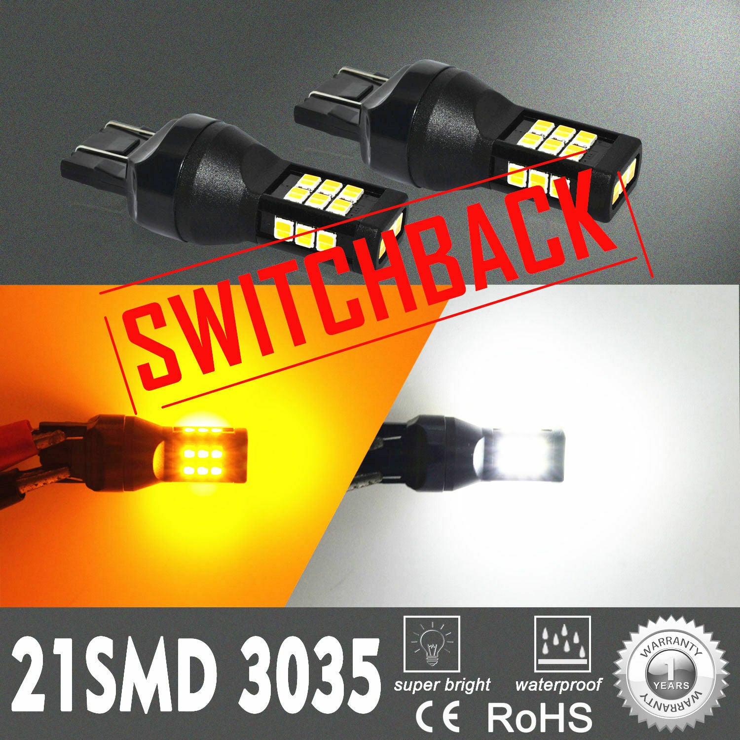 LED 2-Color Front Turn Signal Light Parking Lamp For 2013-16 Nissan Altima Pair