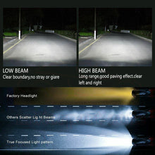 2x 4-Side H11 H9 H8 LED Headlight Bulb Kit Low Beam Fog Light 60W 6000K 7600LM