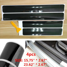 5D 4X Carbon Fiber Parts Accessories Vinyl Car Door Sill Scuff Sticker Protector