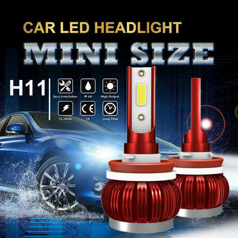 H8 H9 H11 2000W 300000LM LED Headlight Bulbs Conversion Kit 6000K White VS Xenon