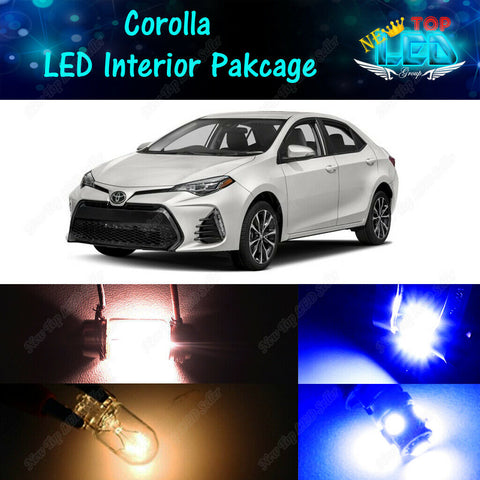 8x Blue Interior LED Lights Package Kit for 2003 - 2018 2019 2020 Toyota Corolla