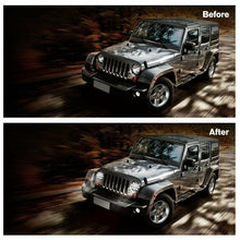 Pair 7" INCH LED Headlights Hi/Lo Beam DRL /2 Wire for Jeep Wrangler JK LJ CJ