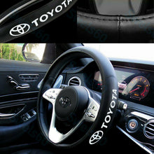 Black New Faux Leather For TOYOTA 15" Diameter Car Auto Steering Wheel Cover