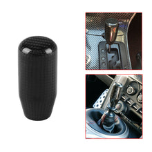 Universal Glossy Black Real Carbon Fiber Car Gear Shift Lever Knob Accessories