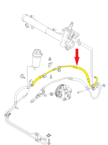 GENUINE FORD FOCUS / FOCUS C-MAX POWER STEERING OIL RETURN HOSE