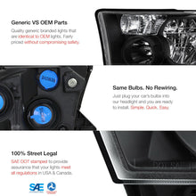 For 07-13 Toyota Tundra 2WD 4WD [TRD STYLE] Black Front Headlight Headlamp Black