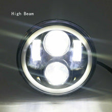 Black 5-3/4" 5.75 inch LED Projector Headlight Halo DRL for Harley Davidson Dyna