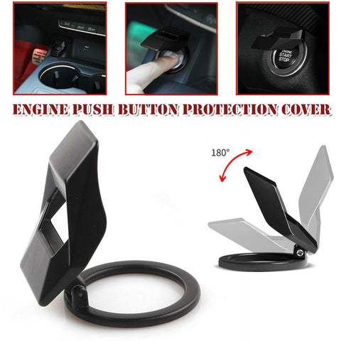 Car Alloy Automobile Ignition Switch Protective Cover Start Button Sticker Trim