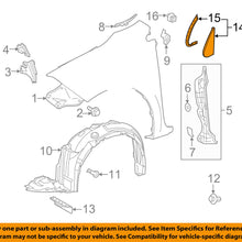 TOYOTA OEM 14-18 Corolla Fender-Hinge Cover Left 6011802120