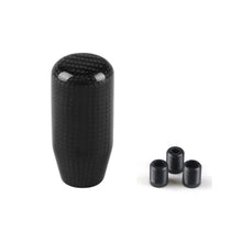 Universal Glossy Black Real Carbon Fiber Car Gear Shift Lever Knob Accessories