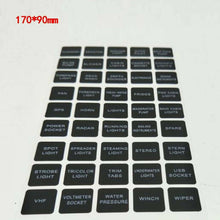 45* Rocker Switch Label Deocor Circuit Fuse Panel Sticker Marine Boat Instrument