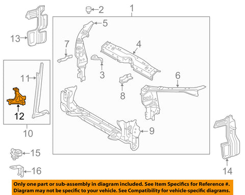 TOYOTA OEM 17-18 Corolla Radiator Core Support-Upper 5395102130