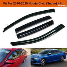 For 2016-2020 Honda Civic Sedan Smoke Window Visors Sun Rain Guards Vent Shade