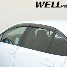 Wellvisors Rain Guard Deflectors Visors For Toyota Corolla 2020-Up Black Trim