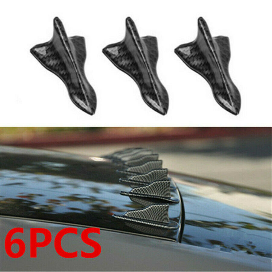Universal Car Roof Shark Fin Decorative Sticker Carbon Fiber Decors Accessories