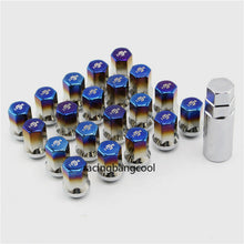 20pcs /set 32mm Racing Roasted M12x1.25 Blue Stainless Steel Wheel Lug Nuts