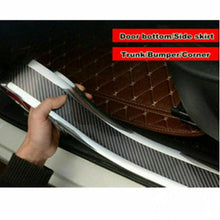 Car Sticker Carbon Fiber Look Styling Door Sill Protector Decor Trim Accessories