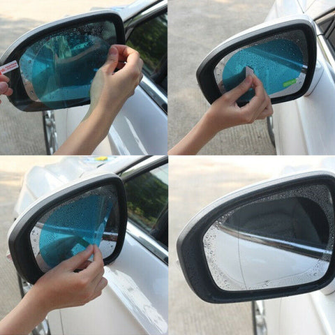 2Pcs Oval Car Anti Fog Rainproof Rearview Mirror Protective Film Car Accessories