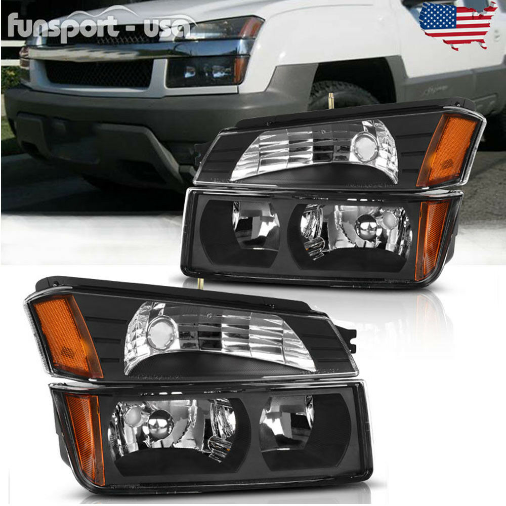 for 2002-2006 Chevy Avalanche Body Cladding Headlights + Bumper Signal Lamps