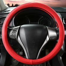 15'' 38cm Microfiber Leather Car SUV Steering Wheel Cover Non-Slip Grip Soft Red