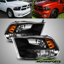 [Anti-Fog] 2009-2018 Dodge Ram 1500/2500/3500 Polished Black Quad Headlights