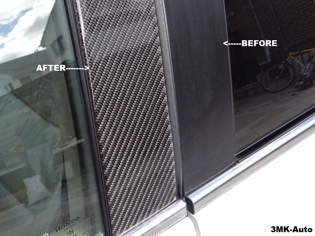 Real Carbon Fiber Pillar Posts Trims Covers for Nissan Rogue 2014-up 8pcs