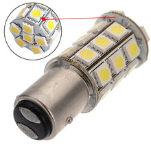 1x Universal 1157 Warm White 15D P21/5W 27SMD 5050 Car LED Tail Brake Light Lamp