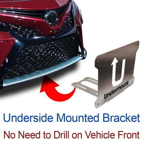 UNDER MOUNT LICENSE PLATE BRACKET tag frame mounting holder no drill front TOYO