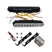 2PCS 12V 30LED Daytime Running Light DRL Fog White lights + Amber Turn Signal