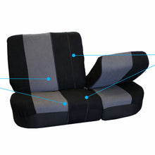 Seat Covers Premium Fabrics Universal Gray Black For Auto Car SUV Van Full Set