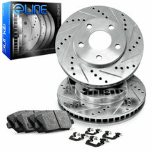 For 2006-2009 E500, E350, E550 Front Drill/Slot Brake Rotors+Ceramic Brake Pads