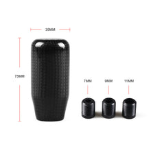 Universal Glossy Black Real Carbon Fiber Car Gear Shift Lever Knob Accessories