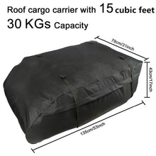 Waterproof Car SUV Roof Top Bag Travel Cargo Carrier Luggage Storage Pack Black