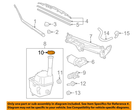 TOYOTA OEM Wiper Washer Fluid-Reservoir Tank Cap Lid 853860C010