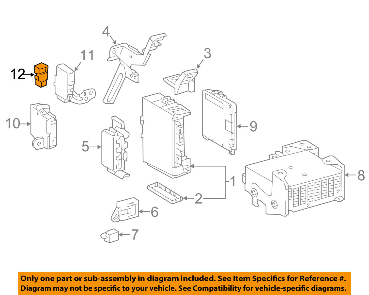 TOYOTA OEM Headlamp-Sentinel Sensor 891210E060