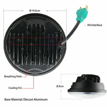 New 4pcs 5.75" inch LED Round Headlight Upgrade HI/LO Beam for Peterbilt 349 359