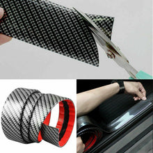 Car Carbon Fiber Stickers Auto Door Plate Cover Anti Scratch Sticker Accessories